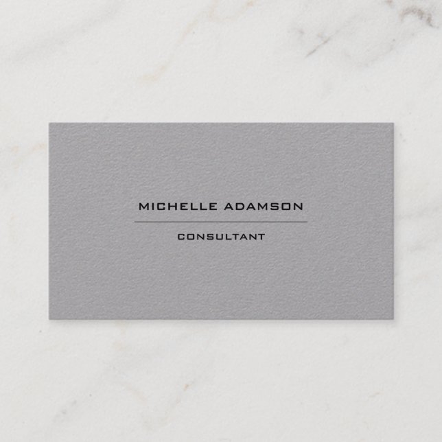 Premium Grey Unique Special Minimalist Modern Business Card (Front)