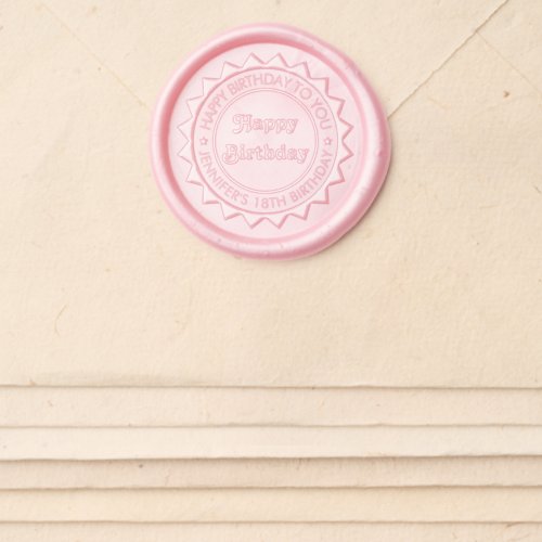 Premium Happy Birthday Wax Seal Sticker Accent