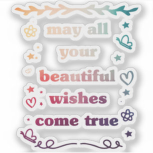 Premium HOLOGRAPHIC Moon & Stars Birthday Card Sticker