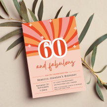 Premium Invitation 60 and fabulous retro