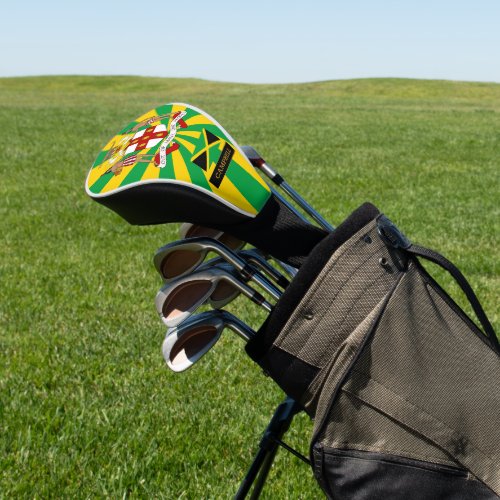 Premium Jamaica Golf  Jamaican Flag  Patriots Golf Head Cover