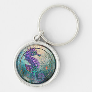 Premium Keyring ‘Mosaic Seahorse Sea Collection’
