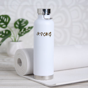 Premium KING Stainless Beverage Container White  Water Bottle