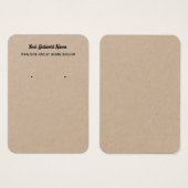 Premium Kraft Earring Business Display Cards (Front & Back)
