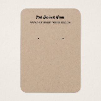 Premium Kraft Earring Business Display Cards