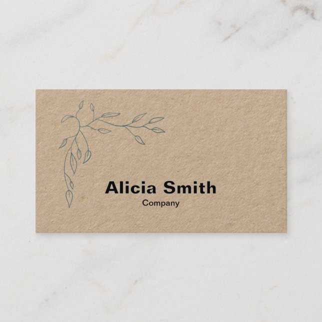 Premium Kraft Minimal Elegant Business Card (Front)