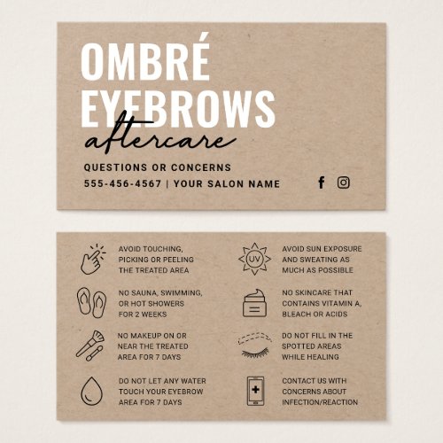 Premium Kraft Ombre Powder Brows Aftercare Advice 