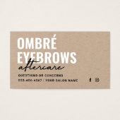 Premium Kraft Ombre Powder Brows Aftercare Advice  (Front)