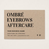 Premium Kraft Ombre Powder Brows Aftercare Advice (Front)