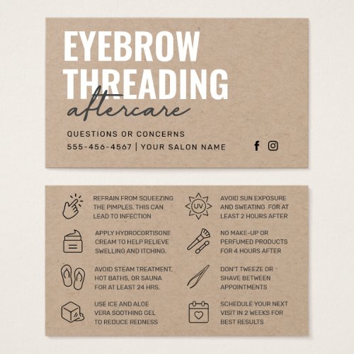 Premium Kraft Simple Eyebrow Threading Aftercare 