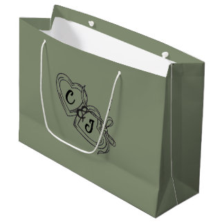Premium Large Sage Green Elegant Gift Bag