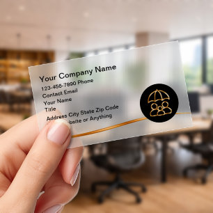Premium Life Insurance Clear Plastic Business Cards
