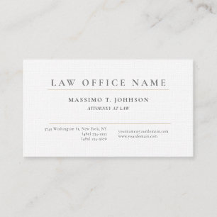 Premium Linen Attorney at Law Lawyer Business Card