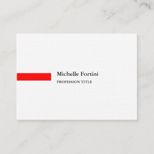 Premium Linen Elegant Plain Minimalist Business Card