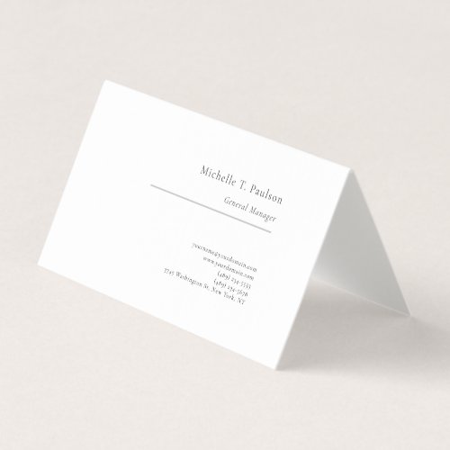 Premium Linen Minimalist Modern Business Card