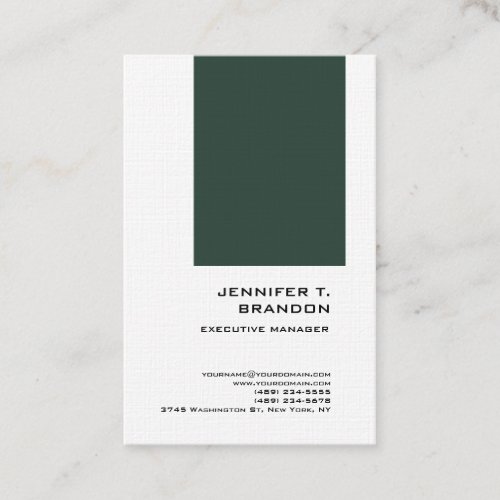 Premium Linen Minimalist Plain Modern Professional Business Card