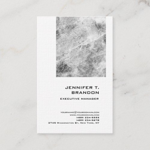 Premium Linen Minimalist Plain Modern Professional Business Card