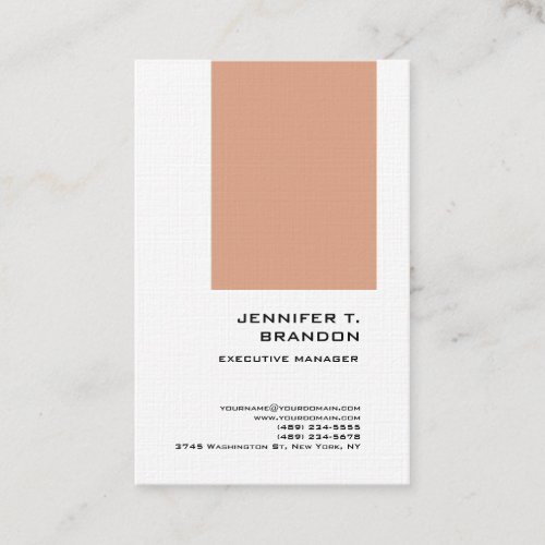Premium Linen Minimalist Plain Modern Professional Business Card