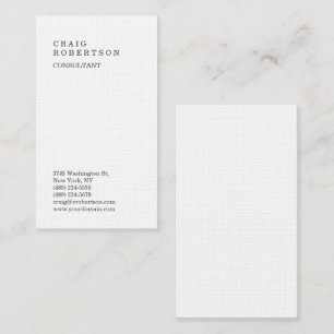 Premium Linen Minimalist Plain Modern Trendy Business Card