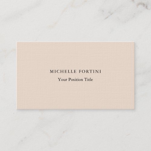 Premium Linen Minimalist Professional Modern Business Card