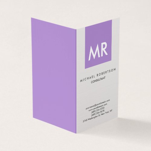 Premium Linen Monogram Elegant Unique Business Card