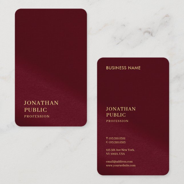 Premium Linen Ocean Japanese Size Gold Text Luxe Business Card (Front/Back)