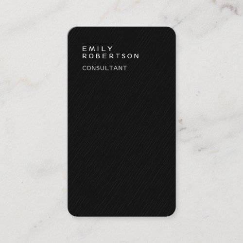 Premium Linen Plain Gray Black Modern Minimalist Business Card