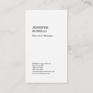 Premium linen plain minimalist modern trendy chic business card