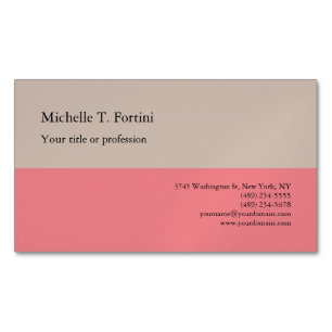 Premium Linen Plain Minimalist Simple Pastel Color Business Card Magnet