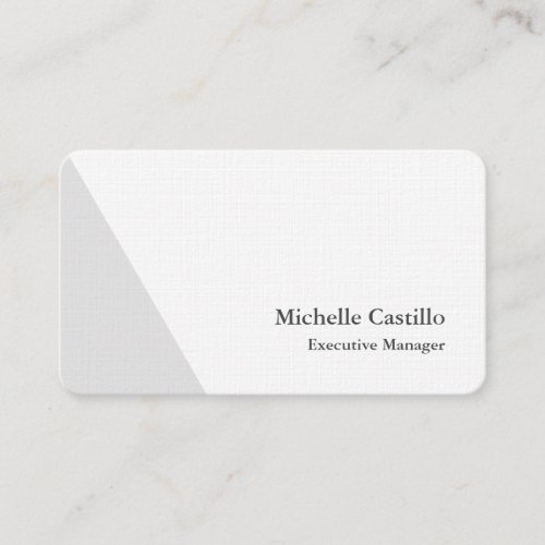 Premium Linen Plain Professional Minimalist Business Card