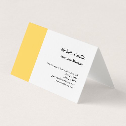Premium Linen Plain Professional Minimalist Business Card