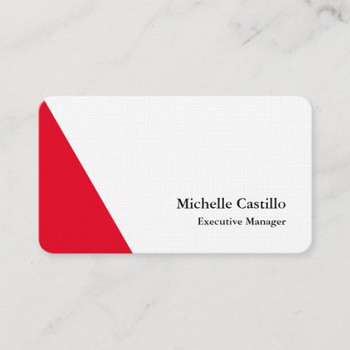 Premium Linen Plain Professional Minimalist Business Card