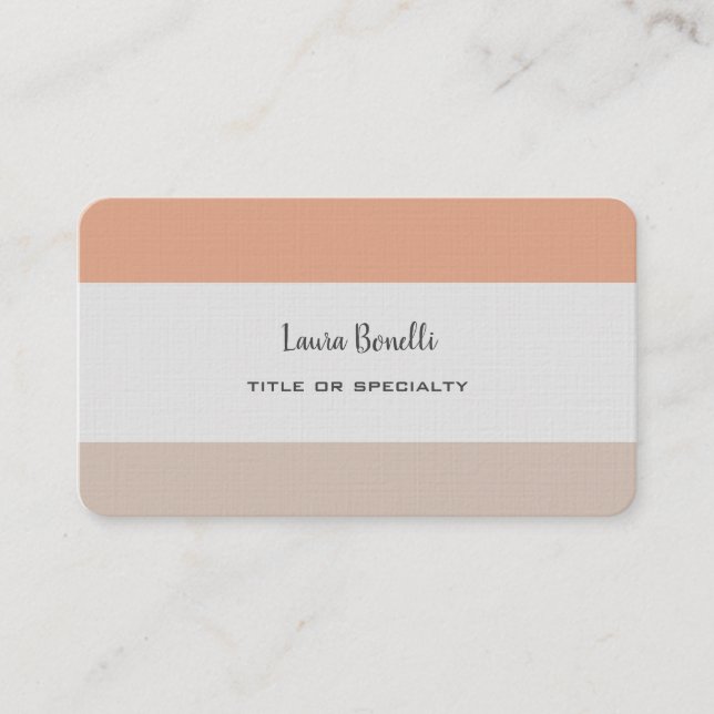 Premium Linen Professional Modern Minimalist Look Business Card (Front)