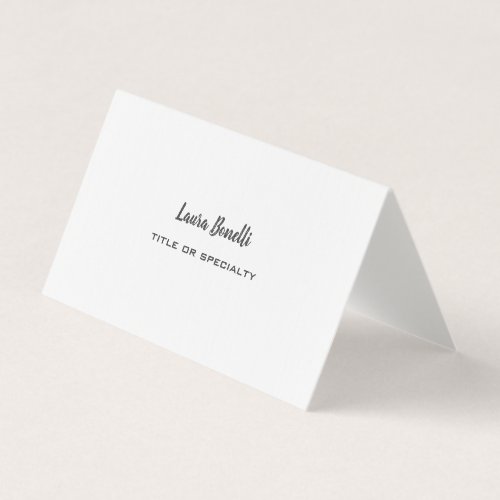 Premium Linen Professional Modern Minimalist Plain Business Card