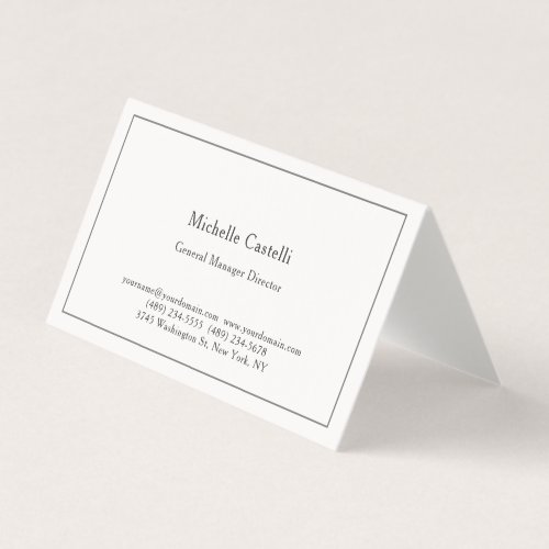 Premium Linen Professional Unique Classical Pastel Business Card