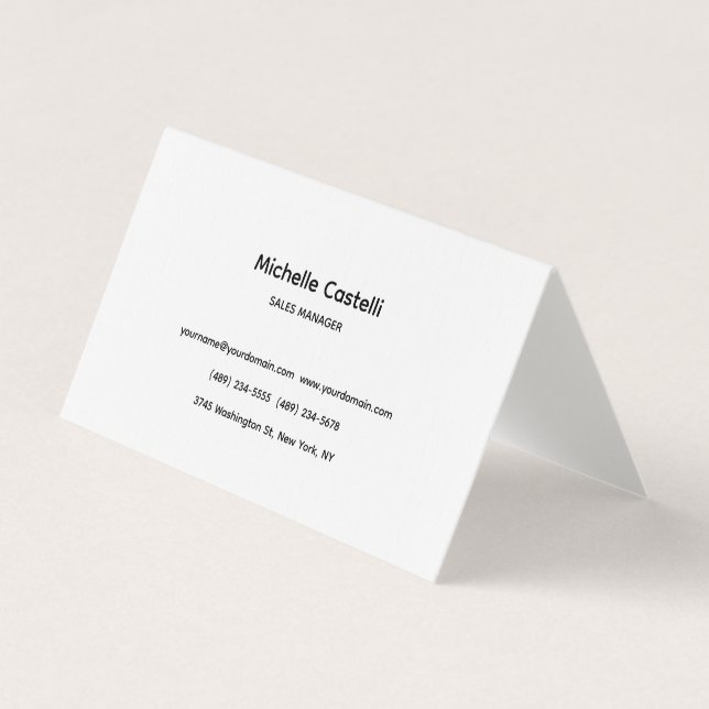 Premium Linen Professional Unique Classical Simple Business Card (Front)