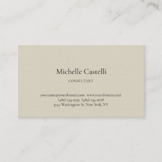 Premium Linen Professional Unique Classical Simple Business Card