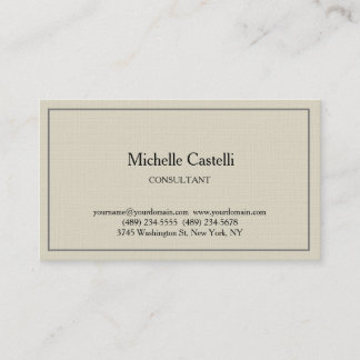 Premium Linen Professional Unique Classical Simple Business Card