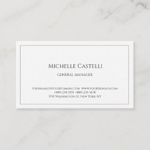 Premium Linen Professional Unique Classical Simple Business Card