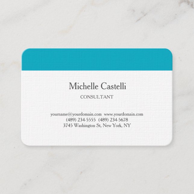 Premium Linen Professional Unique Classical Simple Business Card (Front)