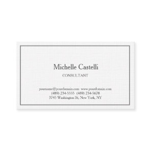 Premium Linen Professional Unique Classical Simple Business Card