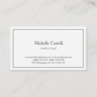 Premium Linen Professional Unique Classical Simple Business Card