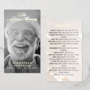 Premium Loving Memory Real Gold Foil Prayer Cards