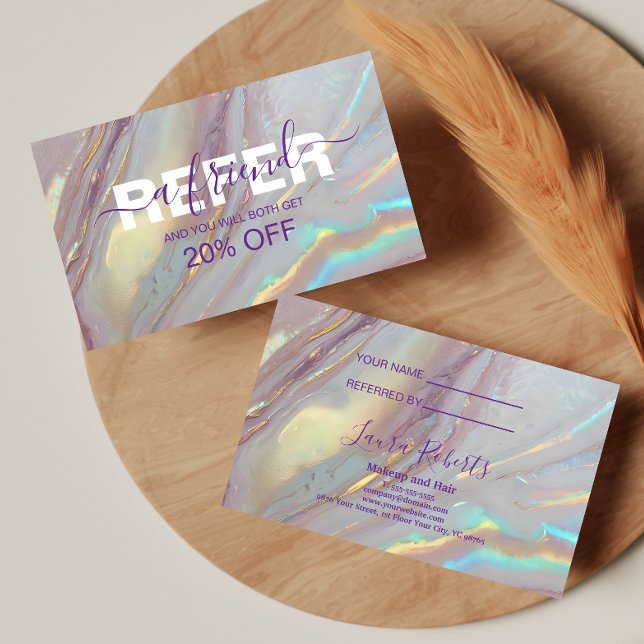 Premium Marble Professional Design Referral Card (Creator Uploaded)
