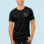 Premium Men’s Black T-Shirt Custom Company Logo Tri-Blend Shirt<br><div class="desc">Easily personalize this Bella Canvas men’s crew neck t-shirt with your own company logo and custom text on the front and back. The premium tri-blend fabric is soft and durable and allows for vivid printing (with white underbase). This is a unisex adult style for men and women. Also available in...</div>