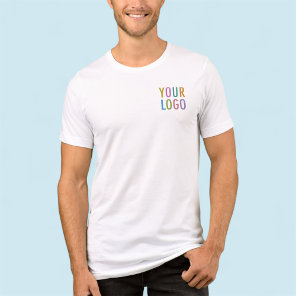 Premium Men’s White T-Shirt Custom Business Logo Tri-Blend Shirt