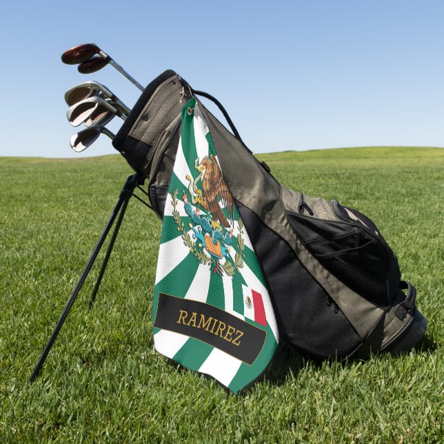 Premium Mexico Golf & Mexican Flag/ Patriots Towel (Green)