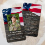 Premium Military Funeral Prayer Card Flag Photo