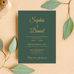 Premium Minimalist Sage Green Wedding Invitation