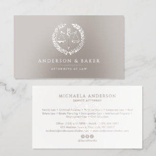 Premium Modern Law Firm / Lawyer / Legal Services Raised Spot UV Business Card